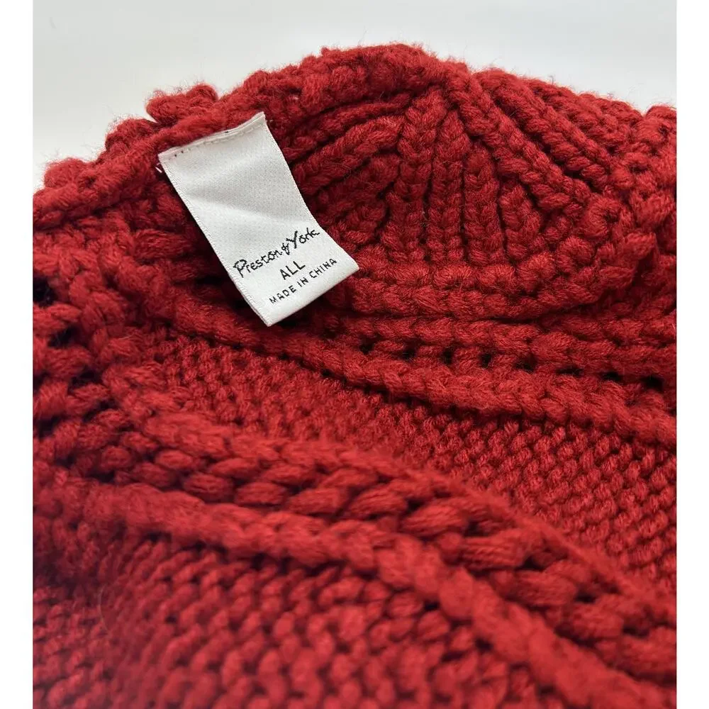 PRESTON AND YORK‎ KNITTED HAT RED